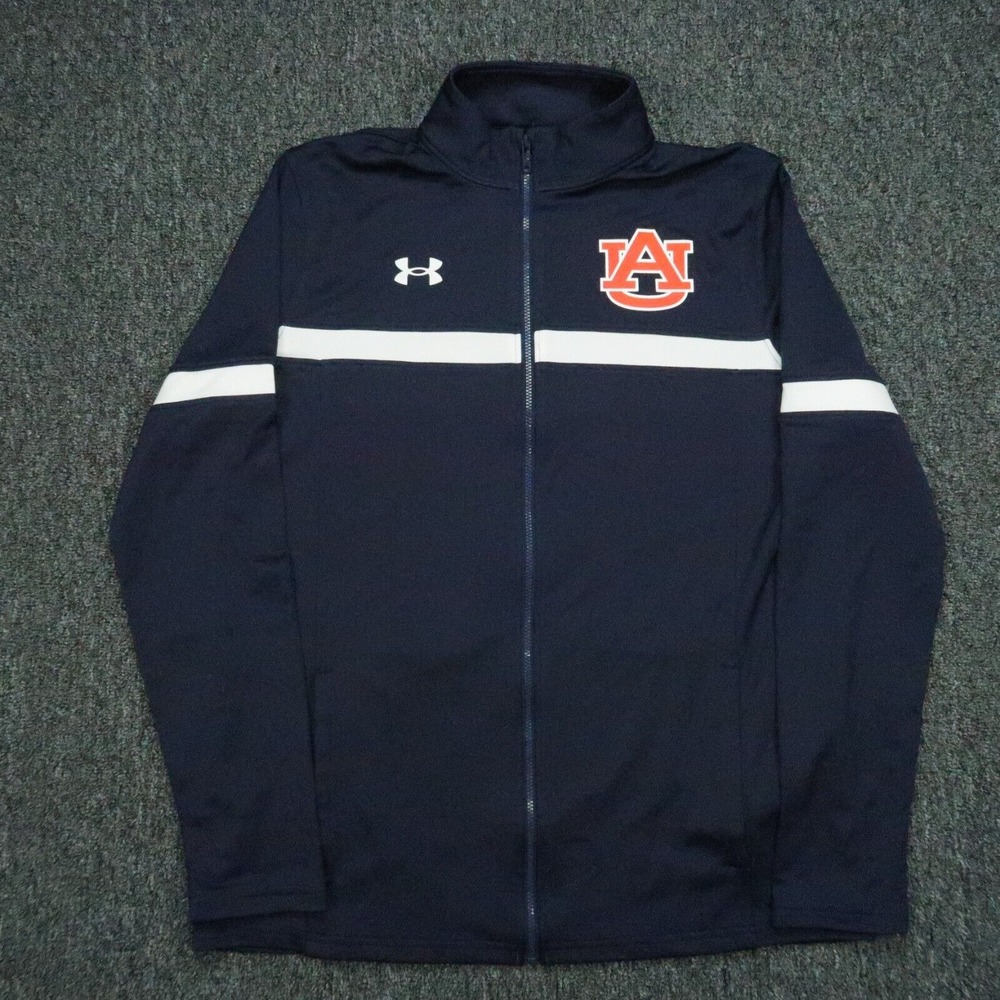 Auburn Tigers Jacket Womens Small Blue Under Armour UA Knit Warm Up Full Zip NWT
